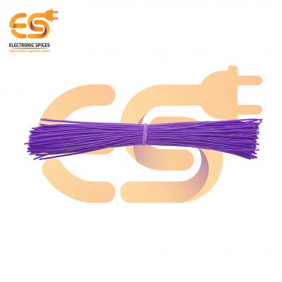 High Quality Ultra Flexible Cooper Electrical Wires, Two Ends PVC Electrical Wire 25cm (Purple) Pack of 100pcs
